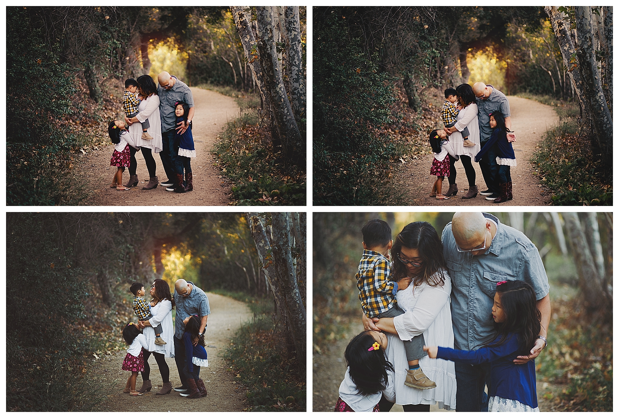 Moody woodsy family photography Orange PLAYFUL OC FAMILY SESSION